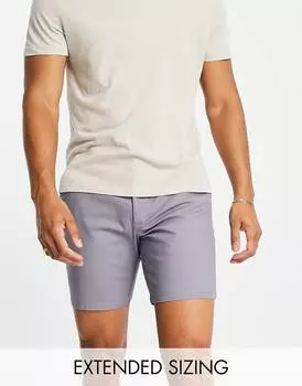 Синие узкие шорты чинос ASOS DESIGN