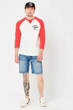 Синие винтажные джинсовые шорты прямого кроя Superdry, синий