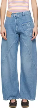 Синие витые джинсы Workwear JW Anderson, светло-голубой
