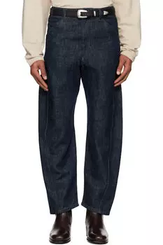 Синие витые джинсы Workwear LEMAIRE