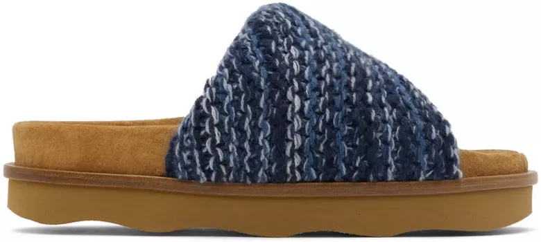 Синие волнистые шлепанцы Chlo