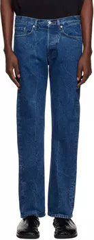 Синие выцветшие джинсы Dries Van Noten