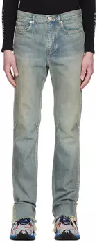 Синие затертые джинсы Balenciaga