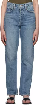 Синие зауженные джинсы 90-х AGOLDE