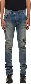 Синие зауженные джинсы Boris Bidjan Saberi