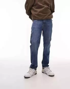 Синие зауженные джинсы Topman