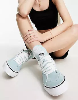 Синие зауженные кроссовки Vans SK8-Hi