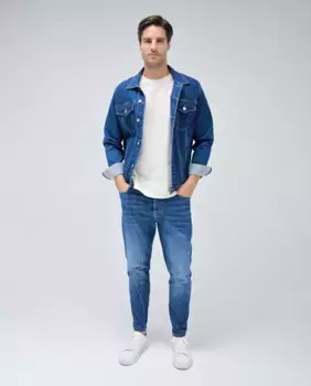 Синие зауженные мужские джинсы Salsa Jeans