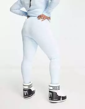 Синие жаккардовые леггинсы базового слоя ASOS Curve