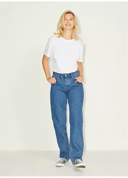 Синие женские брюки Mom fit JJXX