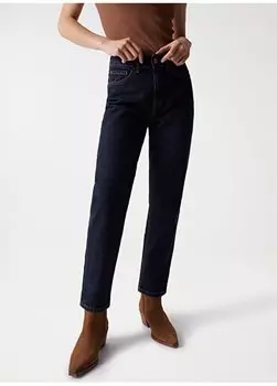 Синие женские джинсовые брюки с завышенной талией Mom Fit 21004611 Salsa Jeans, синий