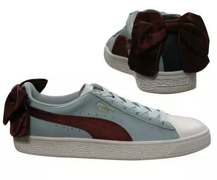 Синие женские кроссовки New School Basket Bow Puma, синий