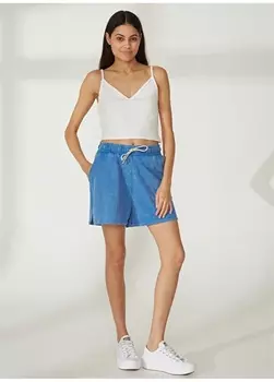 Синие женские шорты стандартного кроя с эластичной резинкой на талии Lee