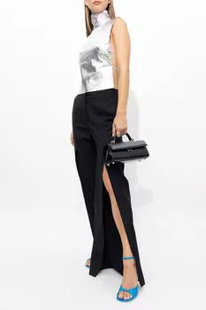 Синие женские туфли на каблуке Victoria Beckham, синий