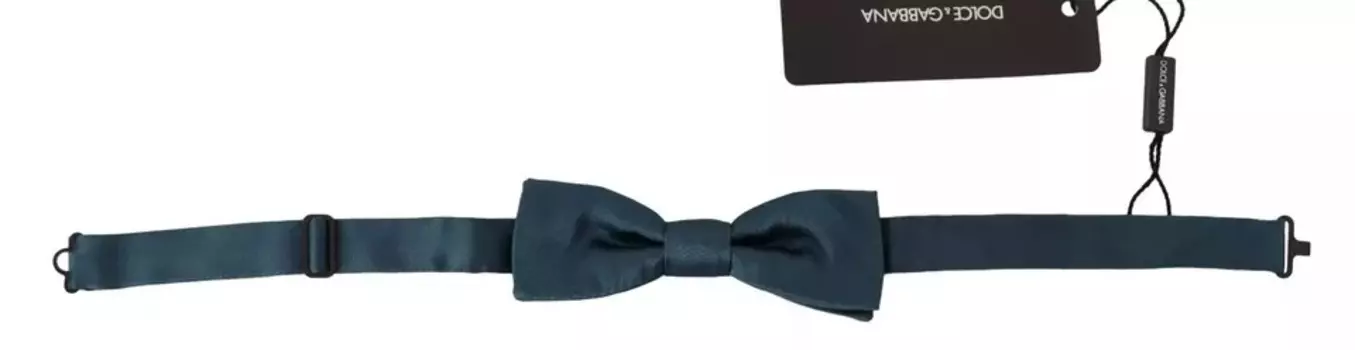 Синий 100% шелк регулируемый галстук-бабочка мужской Dolce & Gabbana
