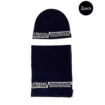 Синий акриловый шарф Armani Exchange