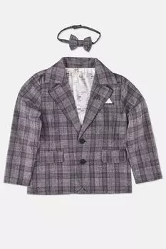 Синий элегантный пиджак в клетку от Phoenix Angel & Rocket, синий