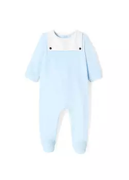 Синий бархатный комбинезон для мальчика Jacadi Paris