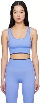 Синий бесшовный удлиненный бюстгальтер Outdoor Voices