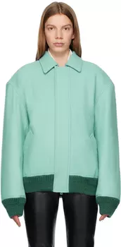 Синий бомбер с вышивкой Acne Studios
