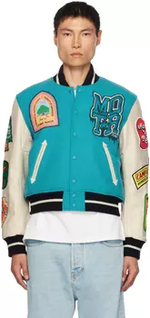 Синий бомбер со вставками Algers Members of the Rage