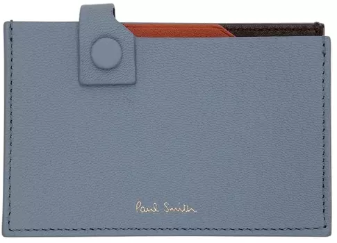 Синий бумажник с вкладкой из козьей кожи Paul Smith