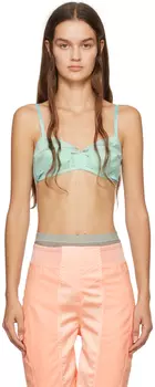 Синий бюстгальтер на бретельках Темно-бирюзовый Maison Margiela