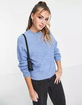 Синий джемпер свободного кроя с круглым вырезом ASOS DESIGN