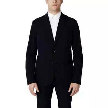 Синий хлопковый блейзер Armani Exchange