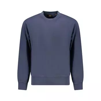 Синий хлопковый мужской свитер Hugo Boss