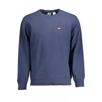 Синий хлопковый мужской свитер Levis