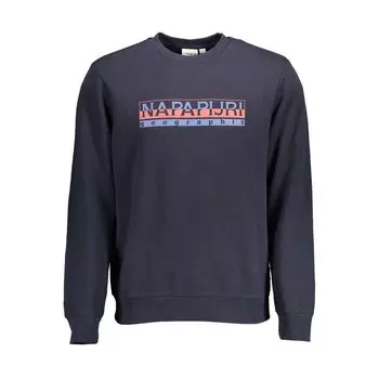 Синий хлопковый мужской свитер Napapijri