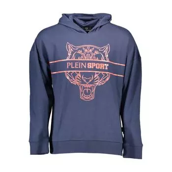 Синий хлопковый мужской свитер Plein Sport