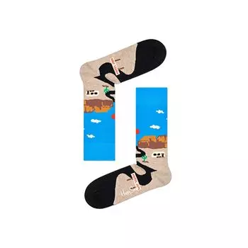 Синий хлопковый носок Happy Socks