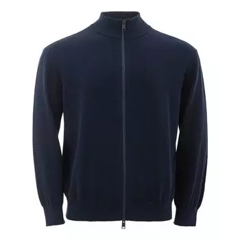 Синий хлопковый свитер Armani Exchange