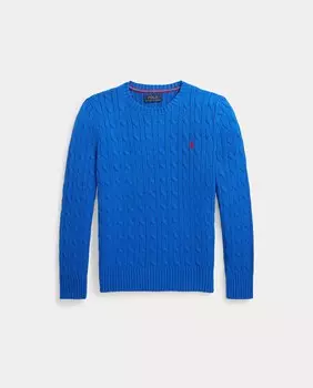 Синий хлопковый свитер для мальчика Polo Ralph Lauren, синий