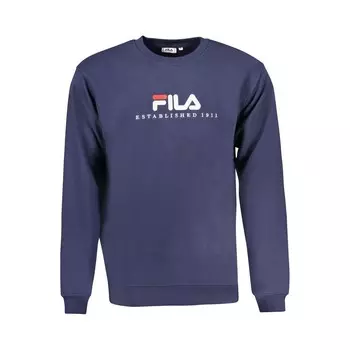 Синий хлопковый свитер Fila