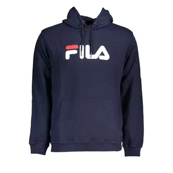 Синий хлопковый свитер Fila