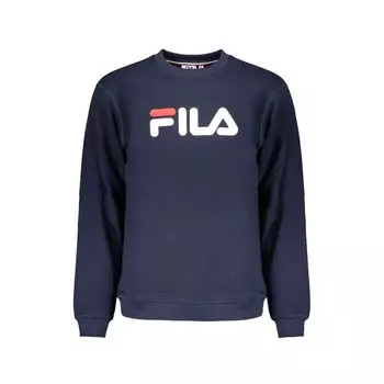 Синий хлопковый свитер Fila