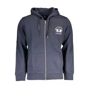 Синий хлопковый свитер La Martina