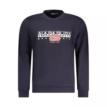 Синий хлопковый свитер Napapijri