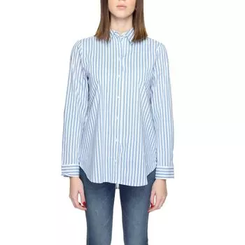 Синий хлопковый свитер Street One