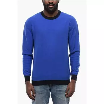 Синий хлопковый свитер Woolrich, Blue