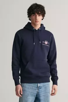 Синий худи с логотипом Gant Evening Archive Shield GANT, синий