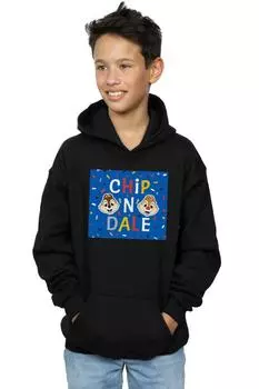 Синий худи в рамке Chip N Dale Disney, черный