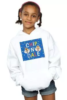 Синий худи в рамке Chip N Dale Disney, белый