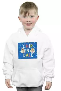 Синий худи в рамке Chip N Dale Disney, белый