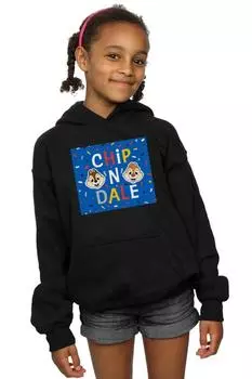 Синий худи в рамке Chip N Dale Disney, черный