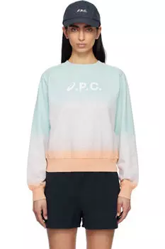 Синий и розовый ASICS Edition Stone Dip Dye Sweatshirt A.P.C.