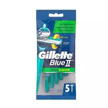Синий II Плюс Слалом 5 шт Gillette